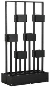 Outsunny Jardiniere inaltă cu grindă din lemn pentru plante, legume, flori sau ierburi aromatice, dim. 90L x 45L x 170H cm | Aosom Romania