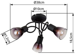 Plafoniera stil minimalist SATELLA 3L