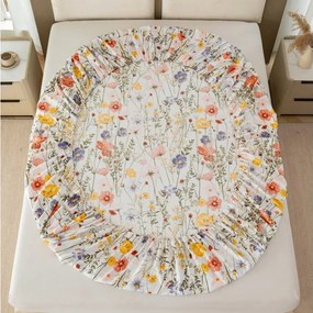 Cearsaf din microfibra WILDFLOWERS colorat 180x200 cm