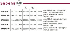 Plafoniera LED design slim SAPENA 20W