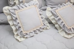 Vintage lumina gri deschis cuvertură de pat în stil romantic Lăţime: 200 cm | Lungime: 220 cm