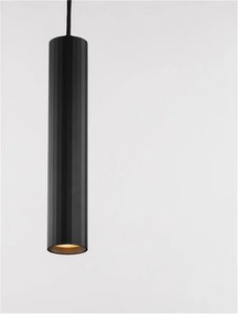 Pendul tubular design modern minimalist SEAWAVE, negru