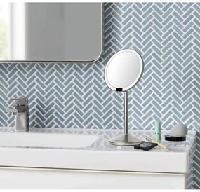 Oglindă cosmetică (10x) cu led/de mărire ø 12 cm Travel – simplehuman