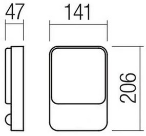 Redo 90128 - Aplica de perete LED COLIN pentru exterior, 9W, 230V, 4000K, IP54, alb