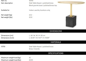 Masuta laterala design LUX Kayan L