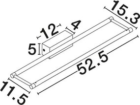 Aplica de perete LED stil minimalist OLAS aurie