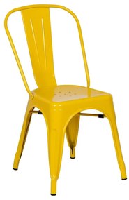 Scaune de dining galbene 2 buc. din metal – Ixia
