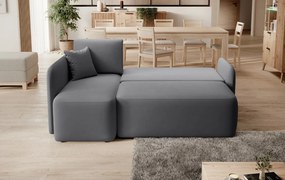 OFERTA Set canapea de colț gri închis HADSON colț dreapta calitate II