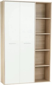Dulap MAURUS NEW MA52, stejar sonoma/alb, PAL melaminat, cu 2 usi, 111