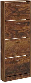 vidaXL Pantofar, stejar fumuriu, 59x17x150 cm, lemn compozit
