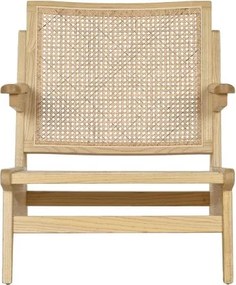 Fotoliu tip scaun din lemn si rattan, "Surinami"