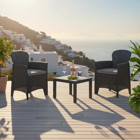 Set grădină AKITA, 3 piese, antracit I.P.A.E-Progarden