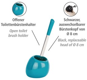 Perie pentru toaletă Wenko Polaris Petrol, albastru petrol