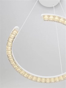 Lustra circulara aluminiu alb GREAMY D-46cm