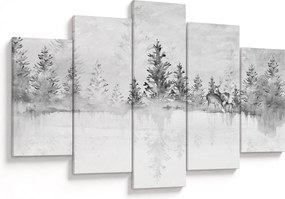 Tablou - Cerb lângă lac (150x105 cm)
