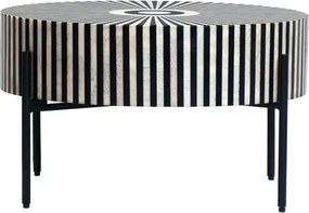 Masuta de cafea cu incrustatii din os HARMONY NATURE 65cm