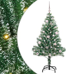 vidaXL Pom de Crăciun artificial cu zăpadă imitată și lumină LED