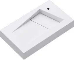 Lavoar din compozit pe blat Rune Astrid 80 cm