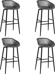 vidaXL Scaune de bar, 4 buc., gri