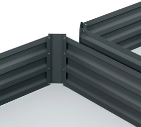 Outsunny Lot de 2 grădini pătrate de grădină dimensiune 100L x 100l x 30H cm oțel ondulat verde | Aosom Romania