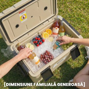 Outsunny cutie frigorifică auto picnic răcitoare portabile frigider băuturi reci călătorie ladă frigorifică congelator rigid bere 40L | Aosom Romania