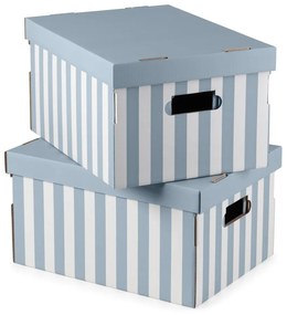 Cutii de depozitare din carton cu capac 2 buc. Stripes – Compactor