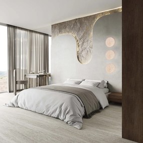 Aplică de perete alb mat LED cu intensitate reglabilă din piatră Bobbin – Trio Select