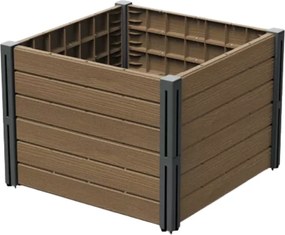 Strat înălțat BASE PLANT, 61x61x46cm, maro natural Prosperplast