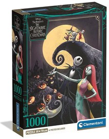 Coșmarul de dinainte de Crăciun Puzzle Compact de 1000 de piese Clementoni