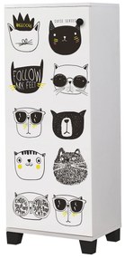 Dulap pentru pantofi Feliz Cats (alb + negru). 1063301