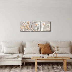 Tablou - Imagine a zeiței într-un fundal ornamental (cu ceas) (90x30 cm)