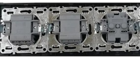 Priza tripla Elit'S, rama sticla,16A ip20,8010Fkb-3