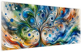 Tablou – Arbore energetic colorat (120x50 cm)