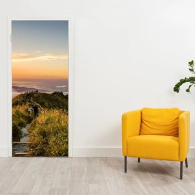 Fototapet pentru ușă - Munții la apus de soare (95x205cm)