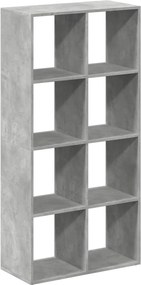 vidaXL Bibliotecă/separator cameră gri beton 69,5x29x137,5 cm lemn
