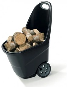 Cărucior din plastic de grădină XL 62L-antracit+gri