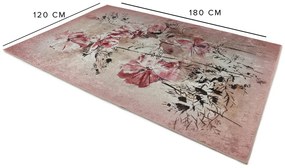 Covor, Mu150, 120x180 cm, Poliamida, Roz pudra