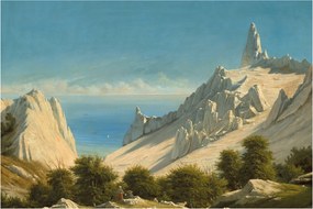 Tablou - Georg Emil Libert, View of Sommerspiret, the Cliffs of Møn, reproducere (90x60 cm)