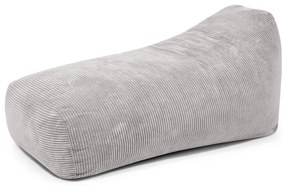 Fotoliu bean bag gri deschis cu tapițerie din catifea reiată Snug Long 140 – SLOWDOWN