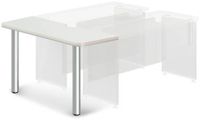 Element de finisare TopOffice Premium 140 x 50 cm, salcâm deschis / alb