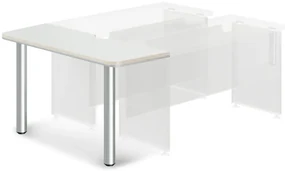 Element de finisare TopOffice Premium 140 x 50 cm, salcâm deschis / alb