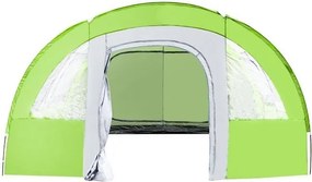 Cort verde iglu de camping pentru 6-8 persoane, cu un hol mare