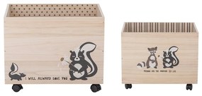 Cutii de depozitare din lemn pentru copii 2 buc. Nonni - Bloomingville Mini