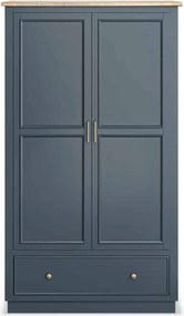 Dulap lemn masiv natur Richmond Albastru/, 110 × 60 × 190 cm