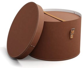 Cutii de depozitare maro 2 buc. din carton cu capac, decorative ø 37,5x25 cm Rut Restore Paper Laminate – Bigso