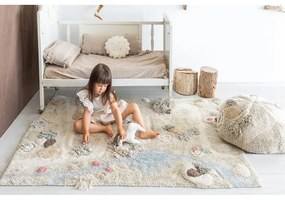 Covor de joacă pentru copii bej din bumbac 120x160 cm Path of Nature – Lorena Canals