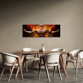 Tablou - Putera de bărbat (cu ceas) (90x30 cm)