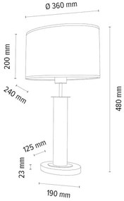Spot-Light 7017400311537 - Lampă de masă MERCEDES 1xE27/40W/230V, stejar