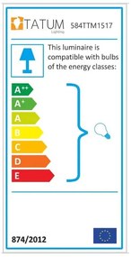 Lampadar negru/auriu cu abajur din metal (înălțime 120 cm) Emek – Opviq lights