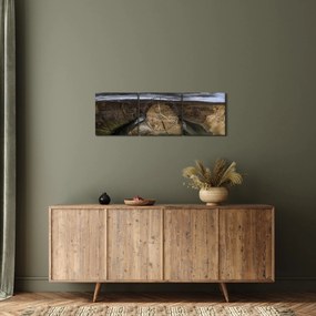 Tablou cu canion (cu ceas) (90x30 cm)
